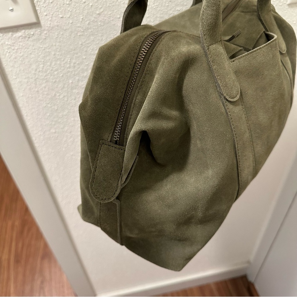 M.I.L.A. Ria Olive Green Suede Duffel Bag - Picture 9 of 16